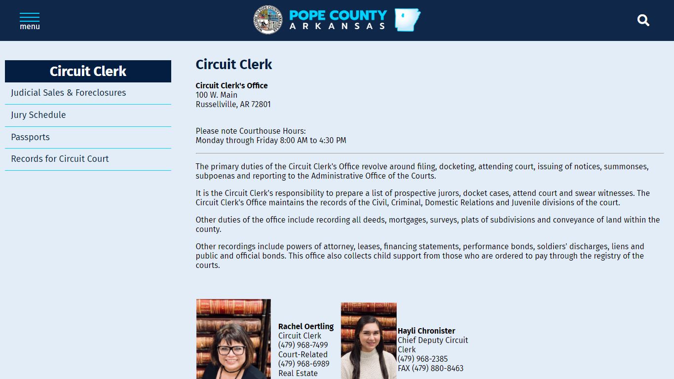 Circuit Clerk | Pope County Arkansas