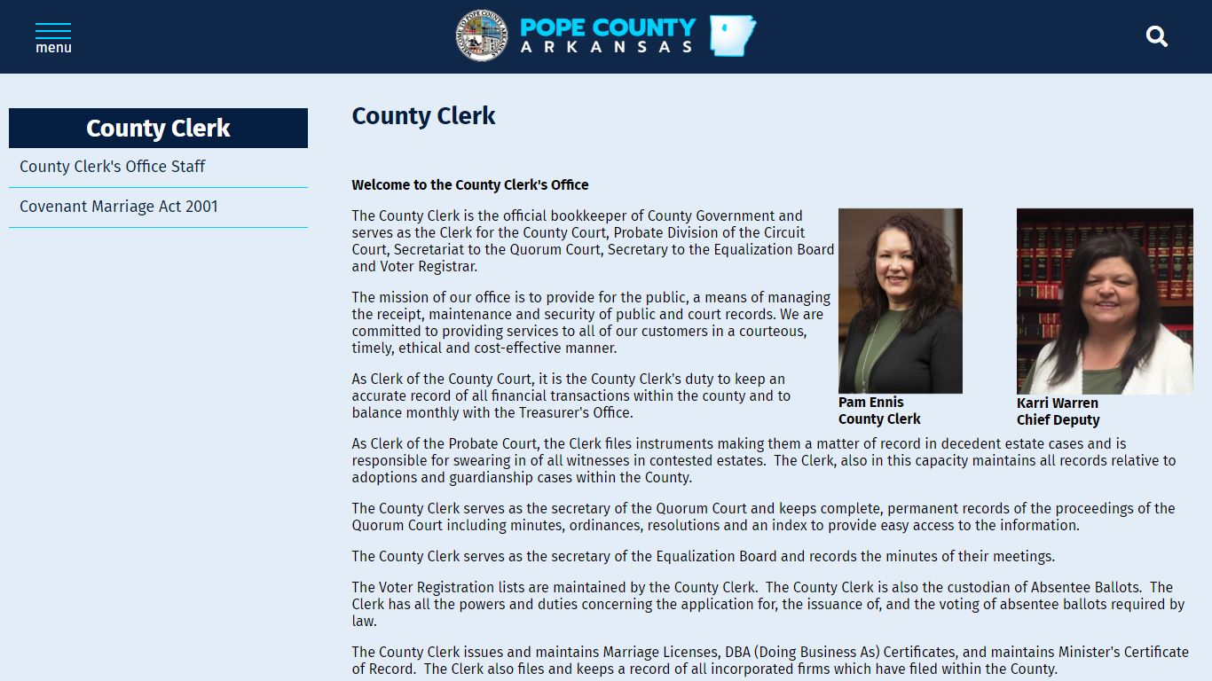 County Clerk | Pope County Arkansas